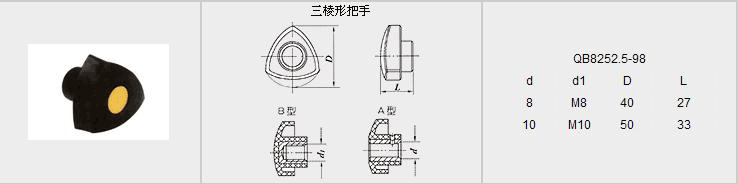 三棱形把手 详情图